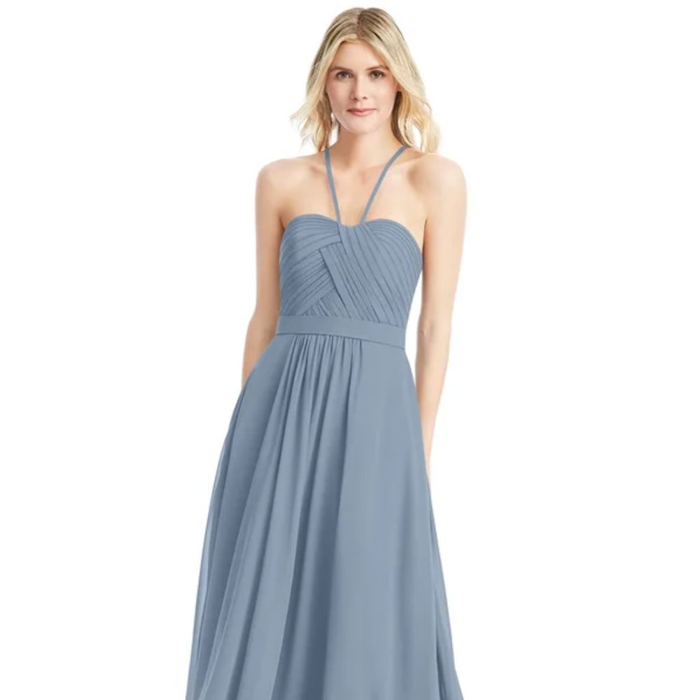 Azazie Dusty Blue Bridesmaid Dress - NWT